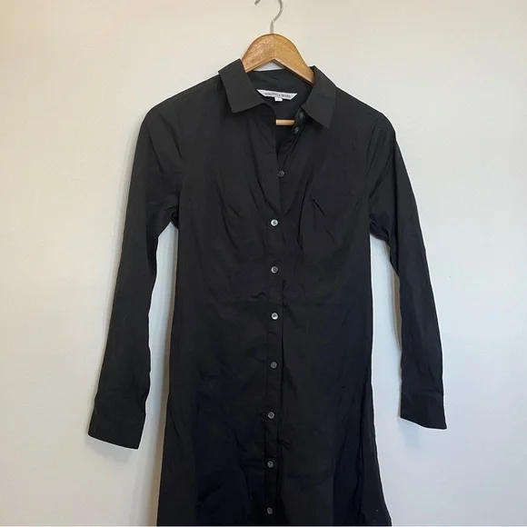 Veronica Beard Goldie Midi Shirtdress in Black Size 4 NWOT - Picture 5 of 8